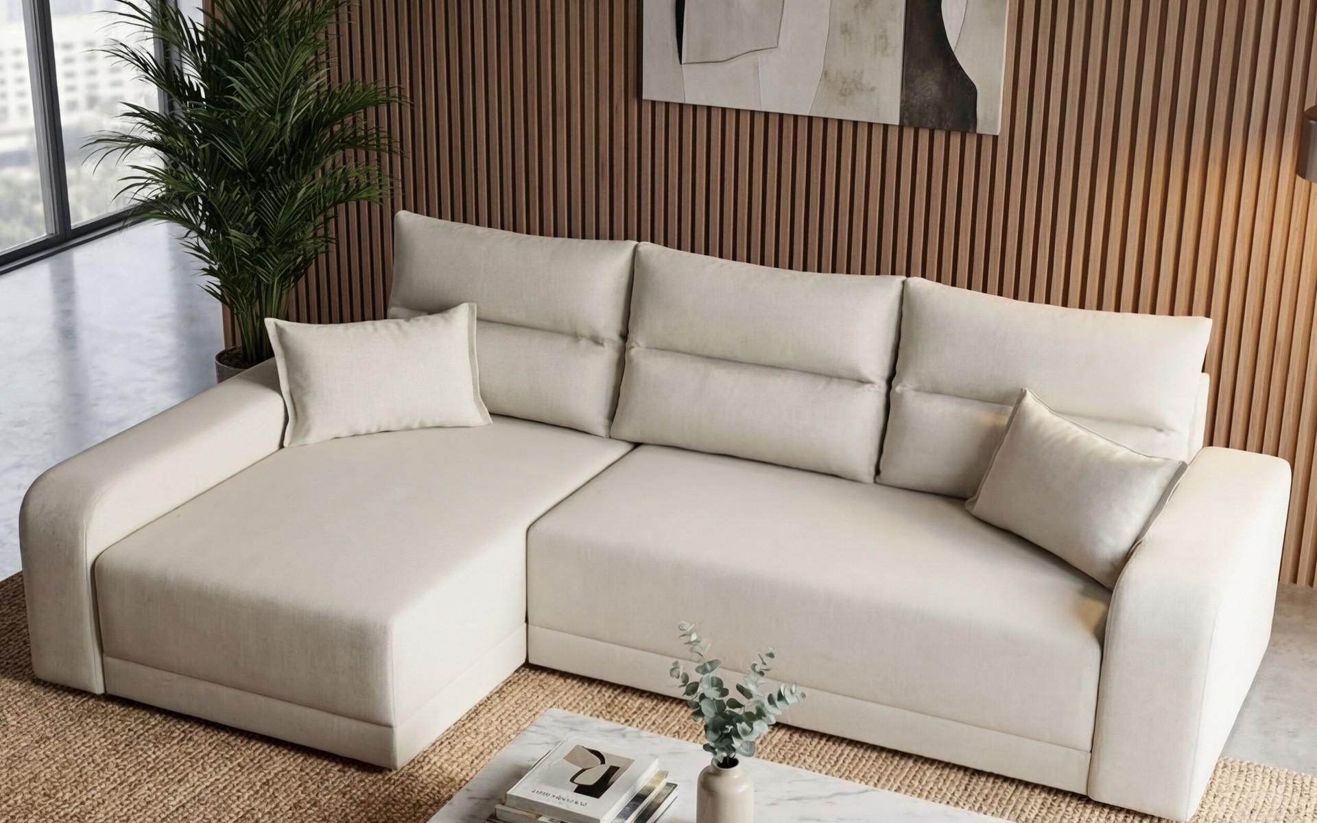 Extendable corner sofa Dizmo M, beige  3